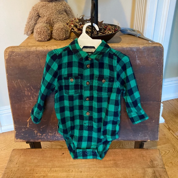 Osh Kosh B’Gosh Flannel Bodysuit - Picture 4 of 11